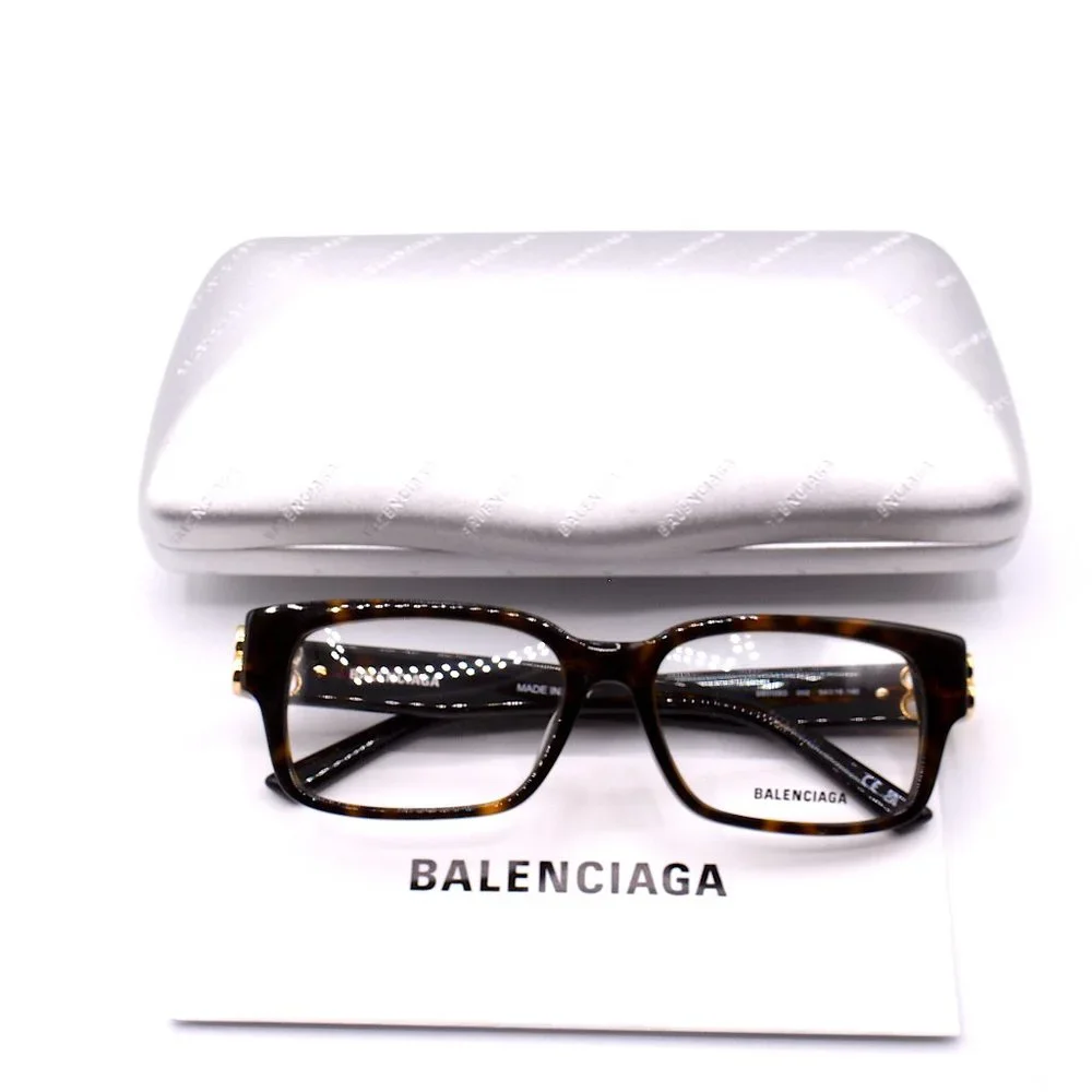 NEW BALENCIAGA BB0105O 002 HAVANA AUTHENTIC EYEGLASSES FRAME